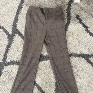 Topshop Houndstooth Trousers in Brown and Black